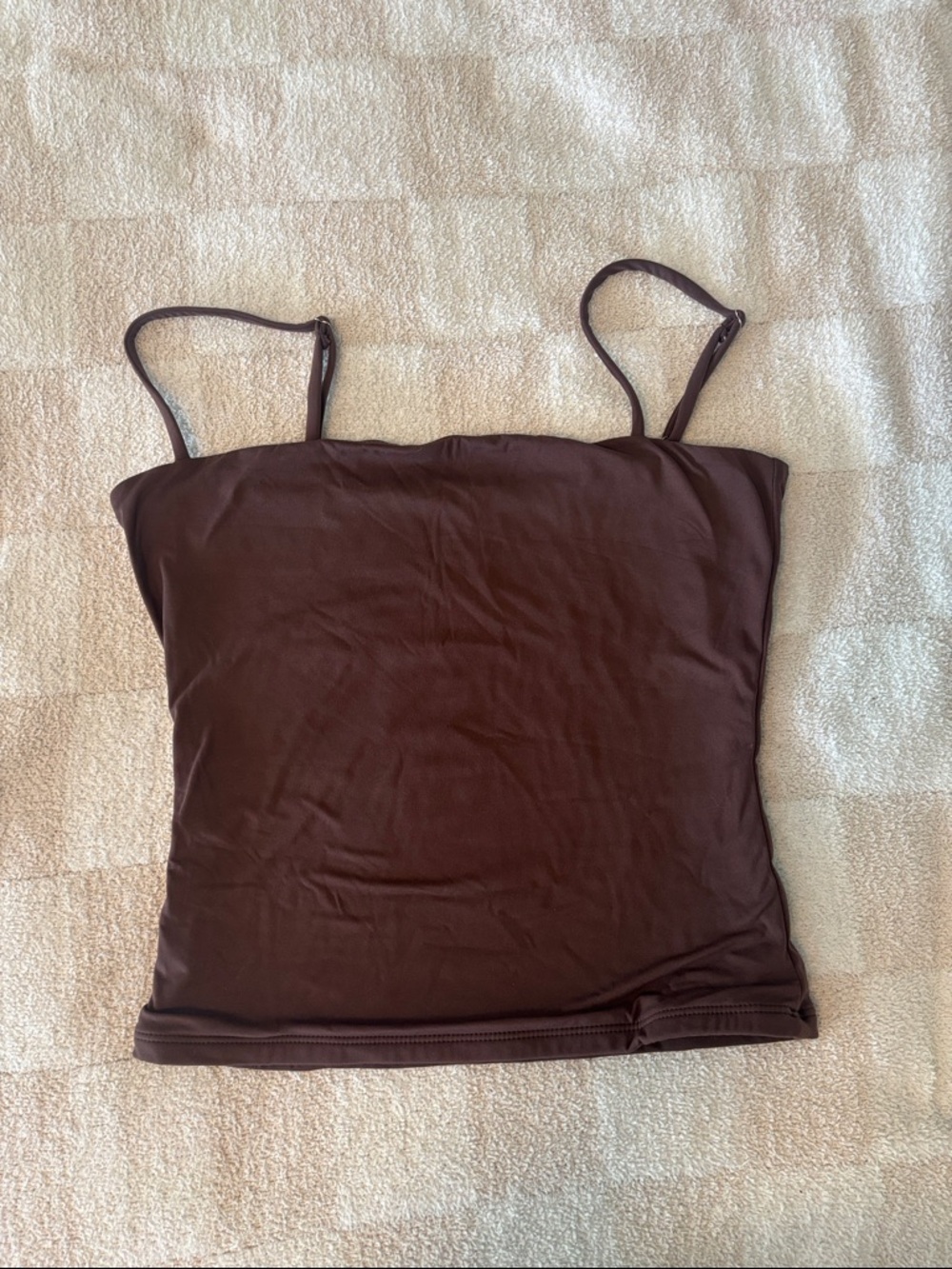 Sleek Brown Spaghetti-Strap Camisole